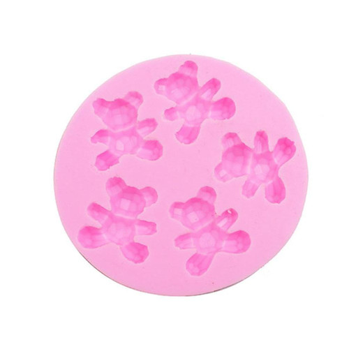 Silicone Mold Chocolate Bear Fondant Cake Candy Soap Moulds DIY Baking Decorating Tools For Dessert Cake Chocolate Cake Fondant Mold