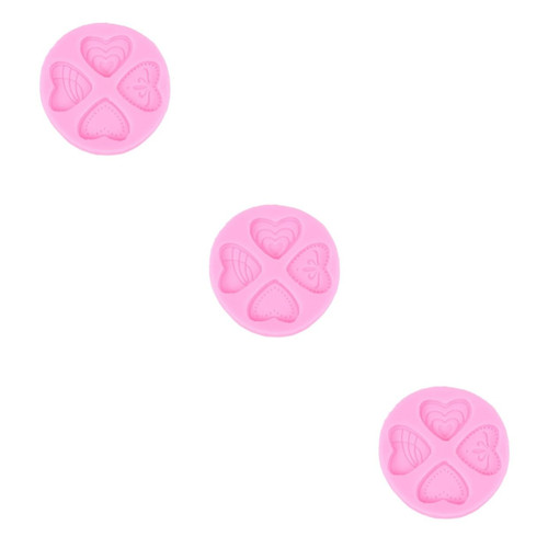 IMIKEYA 3pcs Non- Stick Biscuits Molds Heart Chocolate Molds Diy Resin Silicone Molds Silicone Baking Molds Cookie Cookie Molds Silicone Candy Mold Heart Molds for Baking Fudge Decorate