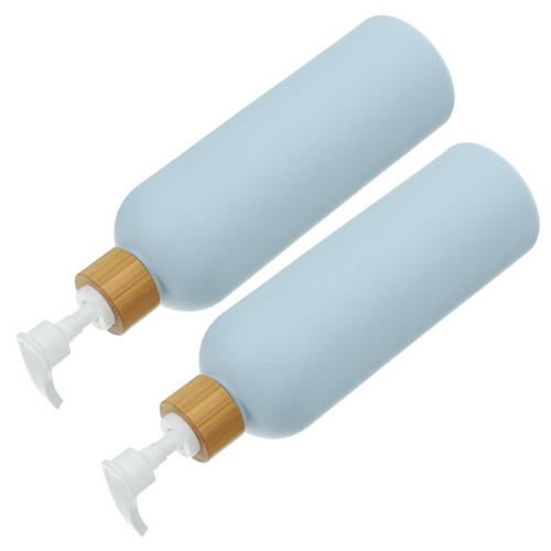 2pcs Empty Shampoo Bottles Liquid Dispenser Hand soap Dispenser Bathroom soap Dispenser Pump Bottle Dispenser Body soap Dispenser Bottles for Liquids take a Bath Bamboo Body wash