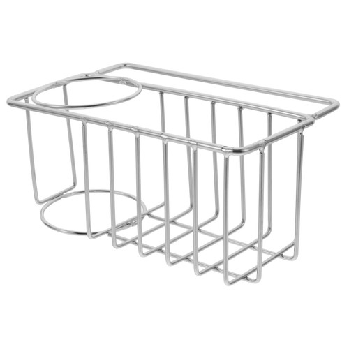 WOONEKY Stainless Steel Sink Rack Sink Drain Holder Bathroom Sink Rack Brush Drying Rack Dish Cloth Sink Rack Metal Drainer Rack Kitchen Sink Organizer Dish Rag Holder Soap Sponge