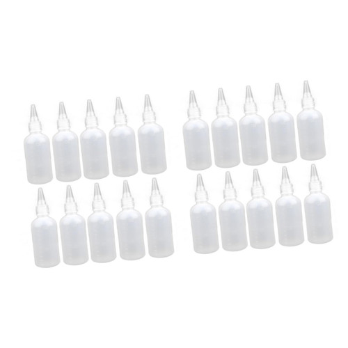FOMIYES 20 Pcs plastic spray bottle refillable squeeze bottle clear squeeze bottles condiment containers mini Glue bottle plastic squeeze bottle empty white filling sauce bottle travel