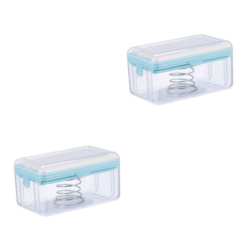 NOLITOY 2pcs soap Box soap Dish Travel bar soap Container Travel soap Container Laundry soap containers soap Holder soap Dispenser soap Dishes for bar soap Plastic take a Bath Lip Gloss