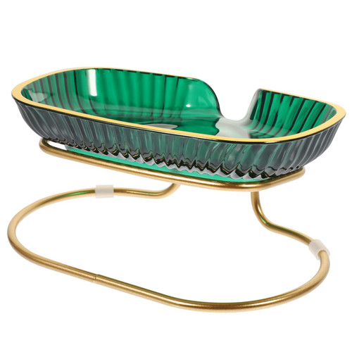 YARNOW Light Luxury soap Holder Kitchen soap Tray self draining soap Dish draining soap Tray Bathroom tub soap Tray Plastic soap Dish Desk Tray soap draining Dish Iron Container Portable