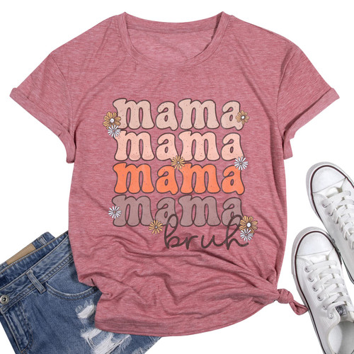 Mama Shirts for Women Mom Tshirt Mother's Day Shirt Mama Casual Short Sleeve Tops Letter Print Graphic Tees Mama Shirts for Women Mom Tshirt Mother's Day Shirt Mama Casual Short Sleeve Tops Letter Print Graphic Tees