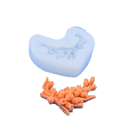 DIY Fondant Mould Chocolate Moulds Candy Moulds Flower Shape Silicone Material For Kitchen Cake Fondant Chocolate Baking Silicone Candy Mold