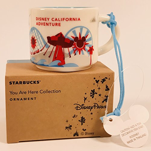 Disney Parks California Adventure You Are Here Starbucks 2 Oz Mug Demitasse Ornament
