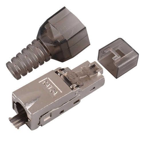 LIGHTAOTAO Crimp connectors Cat 6A Connectors cat6a Connector Ethernet Cable End Crimp Ethernet Cable Modular Plug Ethernet Network Cable Crimp Jack External Connector Gilded Module abs
