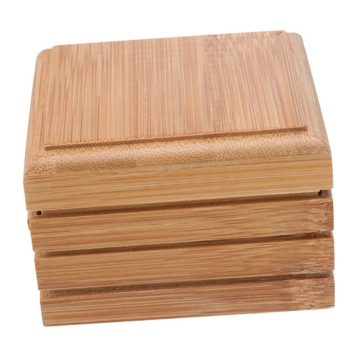 Cabilock 1pc Tray Wooden Soap Holder Bamboo Serving Tray Soap Saver Bamboo Soap Case Containers with Lids Soap Dish Soap Rack Natural Bamboo Soap Dish Soap Box Sponge Wooden Sink