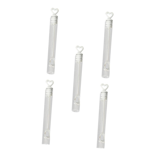 Totority 24 Pcs Bottle with bubber Stick Love Heart Wand Tube Bubble Empty Bottle Soap Blowing Bubbles