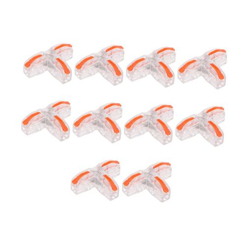 Uonlytech 10pcs Quick Terminal Splice Crimp Connectors Insulated Cable Terminals Telephone Cord Terminal Copper Cable Terminals Copper Insulating Terminal Wire Kit Stitching T11 Ethernet
