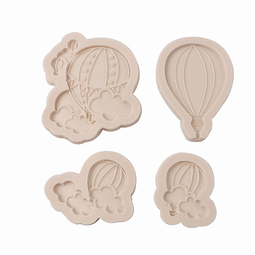 4pcs 3D Balloon Silicone Mold Fondant Cake Mold Holiday Baking Tool For Making Chocolate Candy Candle Handmade Fondant Molds For Cake Decorating Christmas 3d Silicone For Cake Decorating
