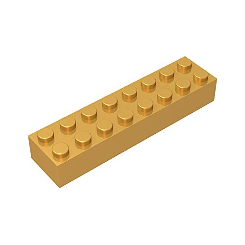 Eske Kouri Gobricks GDS-544 Brick 2 x 8 Compatible with Lego 93888 3007 Pieces of Children's Toys All Major Brick Brands Building Blocks Technical Parts Assembles DIY (297 Pear Gold(035),5 PCS)