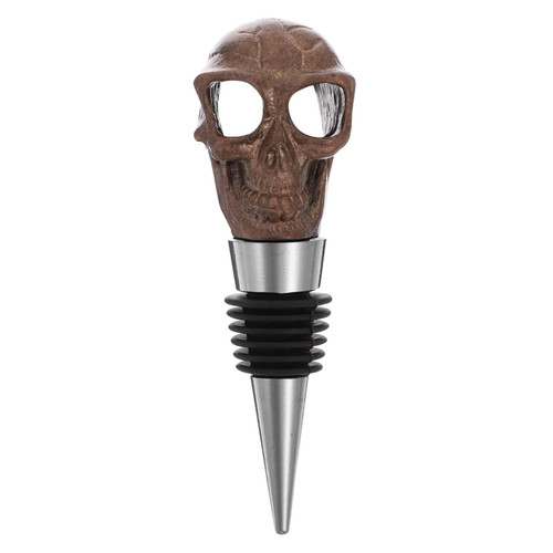 BIUDECO 1pc Halloween Skull Alloy Wine Bottle Stopper Wine Stopper Stopper Bottle Stoppers Halloween Bottle Toppers Wine Bottle Stoppers Crown Skull Bottle Plugs Metal