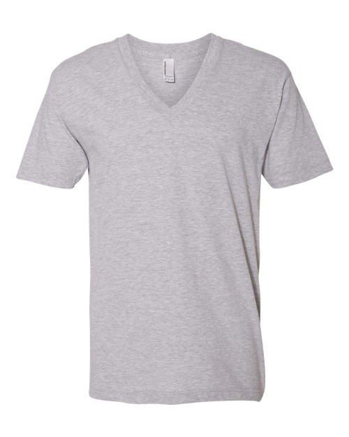 American Apparel Unisex Fine Jersey Short-Sleeve V-Neck T-Shirt XS HEATHER GREY