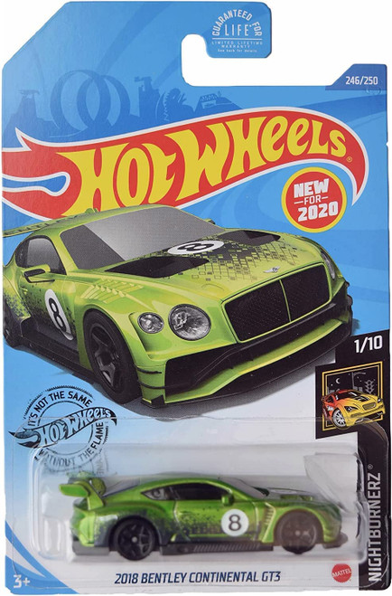 Hot Wheels 2018 Bentley Continental GT3 - Nightbuernerz 1/10 [Green] 246/250