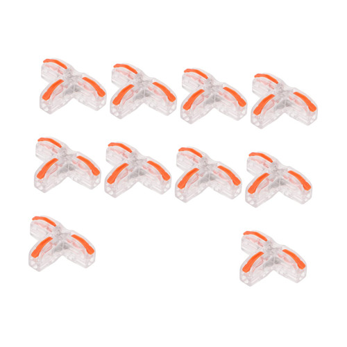 SOLUSTRE 10pcs Quick Terminal Ethernet Connector Clear Cable Crimp Telephone Cord Terminal Crimp Connectors Splice Wire Kit Insulating Cable Terminals Hard Line T11 One in Two Out