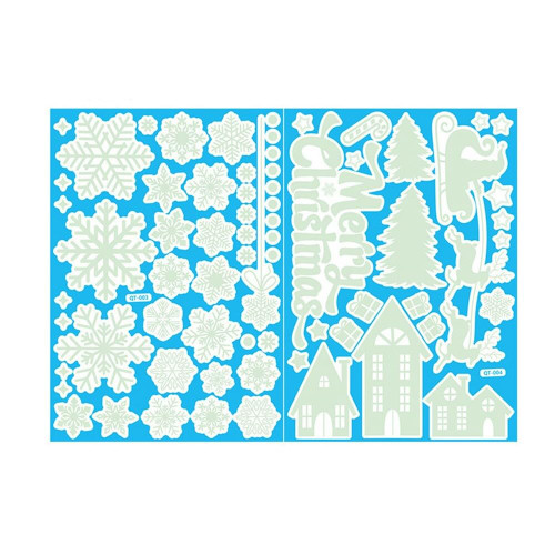 Christmas Window Cling Sticker Car Window Clings Decoration Christmas Window Decorations Xmas Santa Snowflak Window Decals Stickers