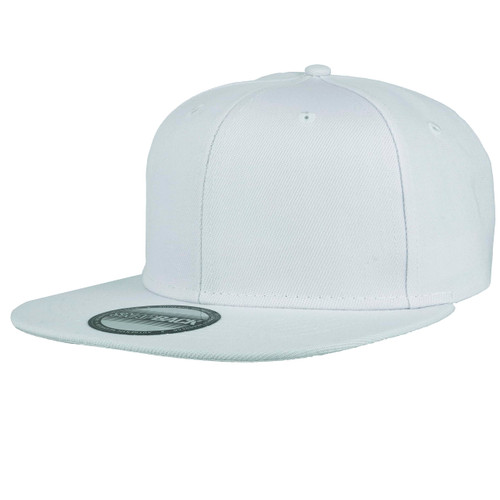 Gelante Snapback Hats for Men - Flat Bill Brim Baseball Cap Hat - Plain Blank Adjustable 1500-1PC White
