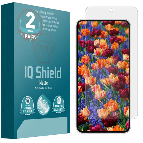 IQShield Matte Screen Protector Compatible with Samsung Galaxy S22 (2-Pack) Anti-Glare Anti-Bubble TPU Film