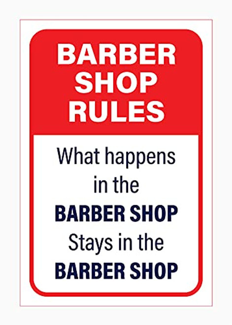Funny Tool Box Magnet Sign - 4x6 in. Barber Shop Rules What Happens in The Barbershop Stays Funny Tool Box Magnet Sign - 4x6 in. Barber Shop Rules What Happens in The Barbershop Stays