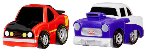 Little Tikes Crazy Fast Cars 2-Pack Muscle Movers, Muscle Car Themed Pullback Toy Vehicles Goes up to 50 ft