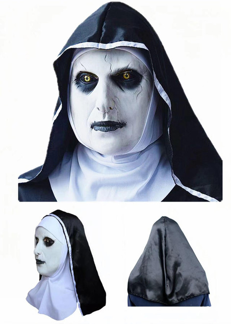 Gesgatu Scary Nun Mask Halloween Party Scare Full Head Costume Mask (Horror Mask for Party Decoration)