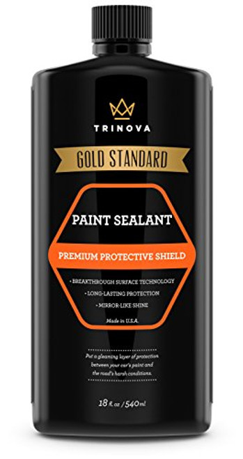 TriNova Paint Sealant for Car Long Lasting Protection and Shine. Synthetic Polymers Seal The Surface to Prevent UV Damage and Produce Deep Glossy Coat 18oz