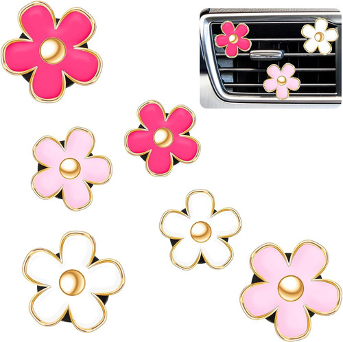 6 Pieces Daisy Car Decoration Flower Air Vent Clip Air Conditioning Outlet Air Freshener Clip Car Interior Decor Charm Colorful Accessories for Girls Women 6 Pieces Daisy Car Decoration Flower Air Vent Clip Air Conditioning Outlet Air Freshener Clip Car Interior Decor Charm Colorful Accessories for Girls Women
