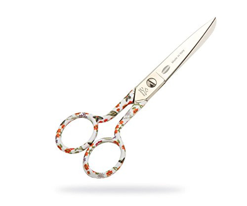 10579 - Sewing Scissors Rainbow decorated - Orange Flowers