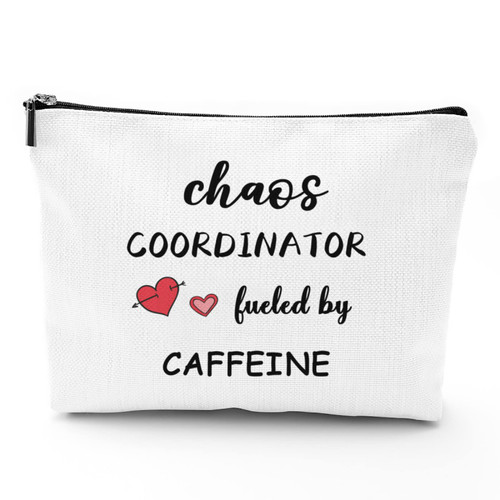Chaos Coordinator Gift for Women -Chaos Coordinator Fueled By Caffeine- Chaos Coordinator Appreciation Gift for Mom Coworker Boss School Coordinator Gifts Makeup Bags Cosmetic Travel Toiletry Pouch Chaos Coordinator Gift for Women -Chaos Coordinator Fueled By Caffeine- Chaos Coordinator Appreciation Gift for Mom Coworker Boss School Coordinator Gifts Makeup Bags Cosmetic Travel Toiletry Pouch