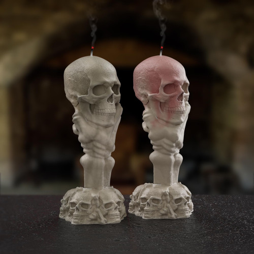 Skull Candle Mold Candle Holder Mold Skull Resin Mold Clay Mold Jewelry Resin Casting Mold Candle Making Molds Craft Supplies 3D Mold Silicone Mold for Resin Casting Mold
