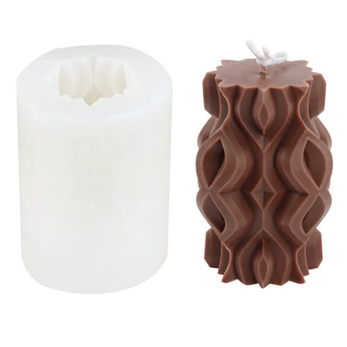 Twisted Striped Pillar Silicone Candle Mold Soap Mold Fondant Chocolate Cake Candy Baking Mould Plaster Clay Resin Epoxy Mold
