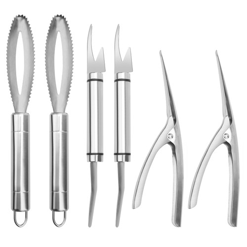 Shrimp Deveiner Tool, Stainless Steel Shrimp Cleaner, Shrimp Peeler and Deveiner Tool, Efficient Shrimp Deveiner for Chefs and Shrimp Lovers, Portable Shrimp Knife, Shrimp Cleaning Tool
