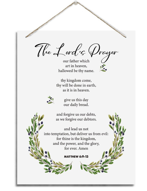 Inspirational Wall Decor, The Lord's Prayer Hanging Sign, Decorative Hanging Wood Signs, Scripture Wall Decor Art, Christian Home Office Decor, Matthew 6:9-13 Wall Art Sign- Our Father in Heaven Inspirational Wall Decor, The Lord's Prayer Hanging Sign, Decorative Hanging Wood Signs, Scripture Wall Decor Art, Christian Home Office Decor, Matthew 6:9-13 Wall Art Sign- Our Father in Heaven