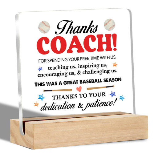 Thank You Gifts for Baseball Coach Clear Desk Decorative Sign Grateful Baseball Coach Appreciation Gift Acrylic Sign with Stand Table Plaque Sign Keepsake Office Decor Thank You Gifts for Baseball Coach Clear Desk Decorative Sign Grateful Baseball Coach Appreciation Gift Acrylic Sign with Stand Table Plaque Sign Keepsake Office Decor
