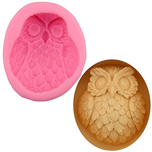 Silicone Owl Shaped Sugarcraft Fondant Soap Mold 3D Owl Cake Mold For DIY Cake Decorating Baking Mould Random Color