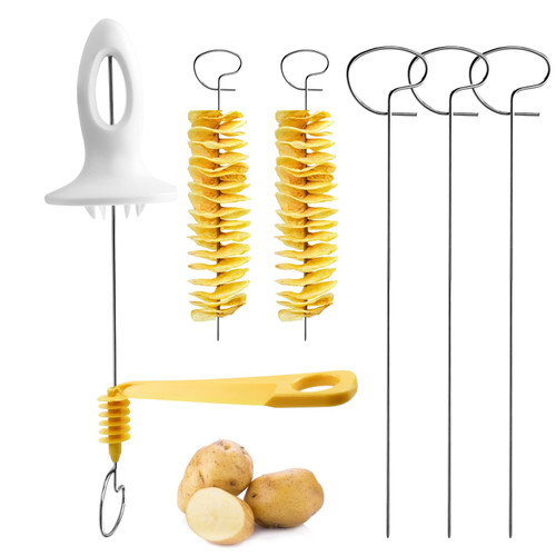Potato Slicer Spiral Cutter, Tornado Potato Slicer, Twisted Potato Slicer, Potato Tornado Chips Making Tool, Fancy Fry Chips Gadgets