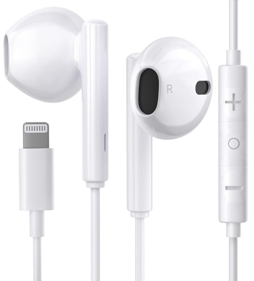 iPhone EarPods with Lightning Connector, iPhone Earphones Wired Headphones with Microphone and Volume Control,Noise Cancellation Headsets Compatible iPhone 14/14Pro/12/12Pro/13Pro/11/XS Max/XR/XS/X/SE