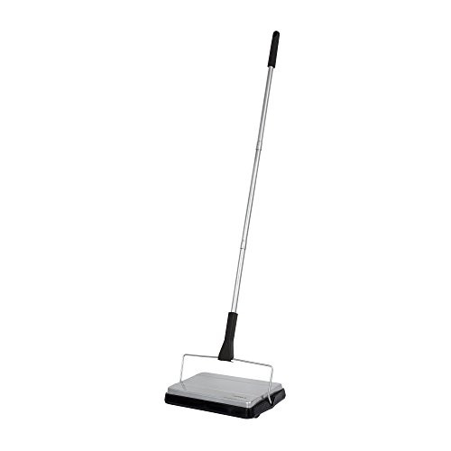 Casabella Compact Carpet Sweeper, Silver and Black, Boxed