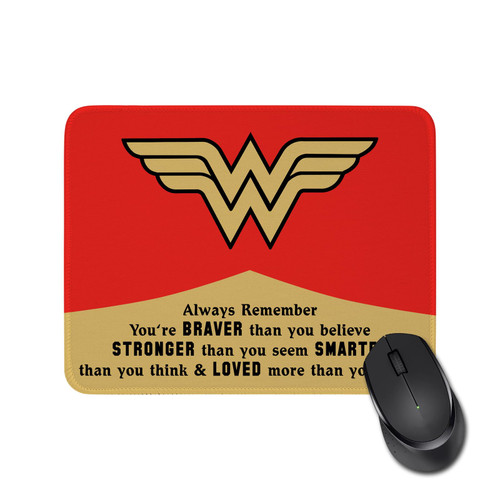 Wonder Woman Inspired Gift Superhero Mouse Pad for Women Girls TV Movie Lover Gifts Birthday Graduation (Always Remember)