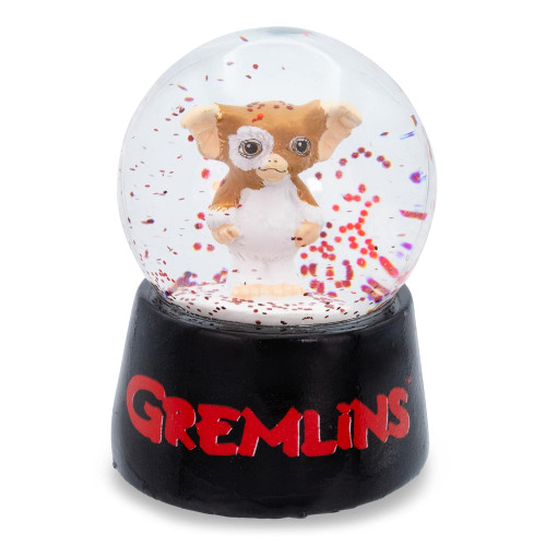 Silver Buffalo Gremlins Gizmo 3-Inch Mini Snow Globe with Swirling Glitter Display Piece | Horror Movie Collectible Keepsake