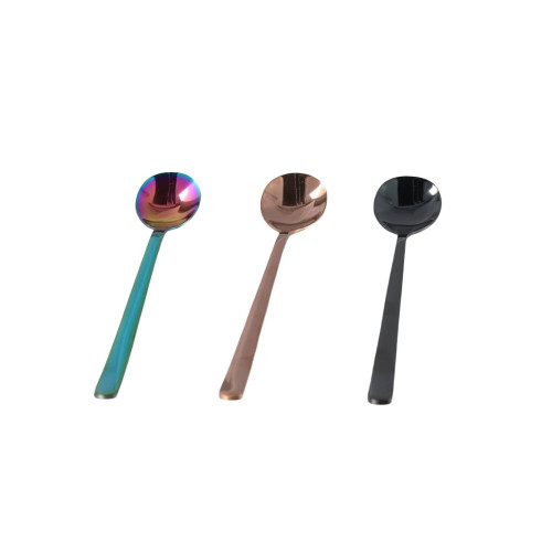 3Pcs Stirring Spoon Stainless Steel Coffee Spoon Ice Tea Spoon Long Handle Dessert Ice Cream Spoon Home Kitchen Tool