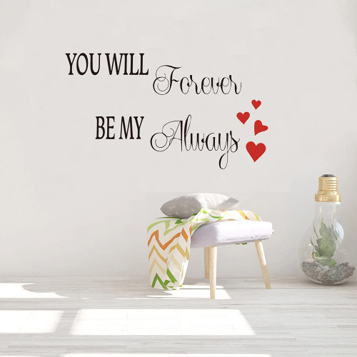 Summerjokes Funny You Will Forever be My Always Wall Sticker Decal Vinyl Wall Sticker, Family Love Living Room Dining Room Bedroom Apartment New House Romantic Marriage Couple Art Wall Decoration Summerjokes Funny You Will Forever be My Always Wall Sticker Decal Vinyl Wall Sticker, Family Love Living Room Dining Room Bedroom Apartment New House Romantic Marriage Couple Art Wall Decoration