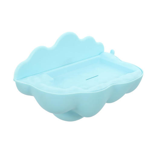 Anneome Cloud Wall Mounted Soap Box Wall Mounted Soap Dish Blue Soap Draining Self in Sink Sponge Holder Shower Soap Holder No Punch Soap Bathroom Soap Dish Abs Take a Bath Tray