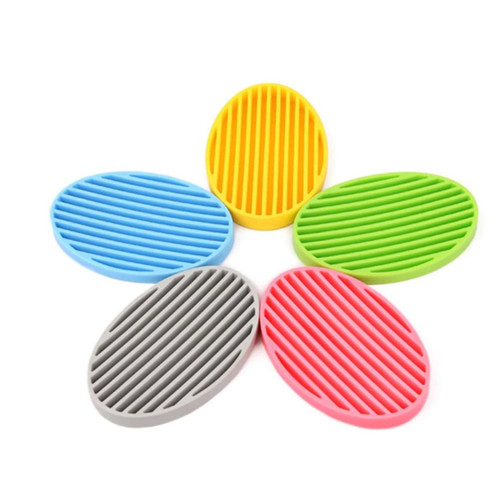Zerodeko 4pcs Bathroom Soap Rack Soapdish Sponge Draining Tray Soap Dish Holder Silicone Holder Soap Holder Silicone Soap Tray Silicone Tray Soap Basket Sink Korean Fashion