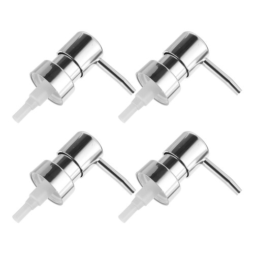4pcs Pump Head Replacement Soap Lotion Replacement Pump Plastic Pump Head for Bottles Mason Jars DIY Soap Lotion Dispensers Bottle Pump Replacement Silver soap Dispenser Pump Replacement