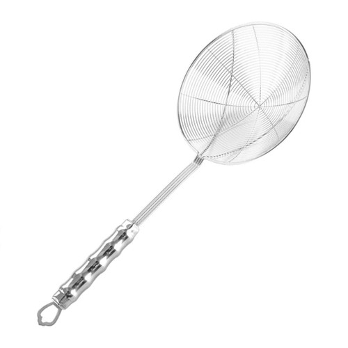 Hemoton Mesh Strainer Spoon Stainless Steel Strainer Scoops strainer ladle wire skimmer spoon Fry Cooking Spoon metal ladle spiral skimmer frying food skimmer metal strainer large colander