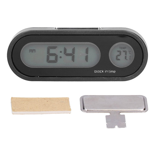 Car Clocks, Digital Dashboard Clock Mini Electronic Clock,Digital Display of Vehicle Temperature and time, LCD Backlight,Car Accessories for Vehicle, Auto, Car