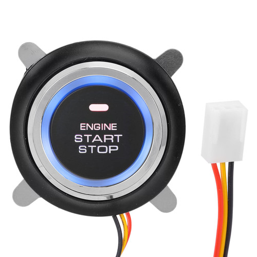 Ignition Starter Switch,12V Engine Start Stop Push Button Switch Universal Keyless Entry Ignition Starter Switch for Car