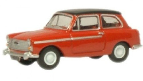 Austin A40 - Agate Red/black - 1/76th Scale Oxford Diecast